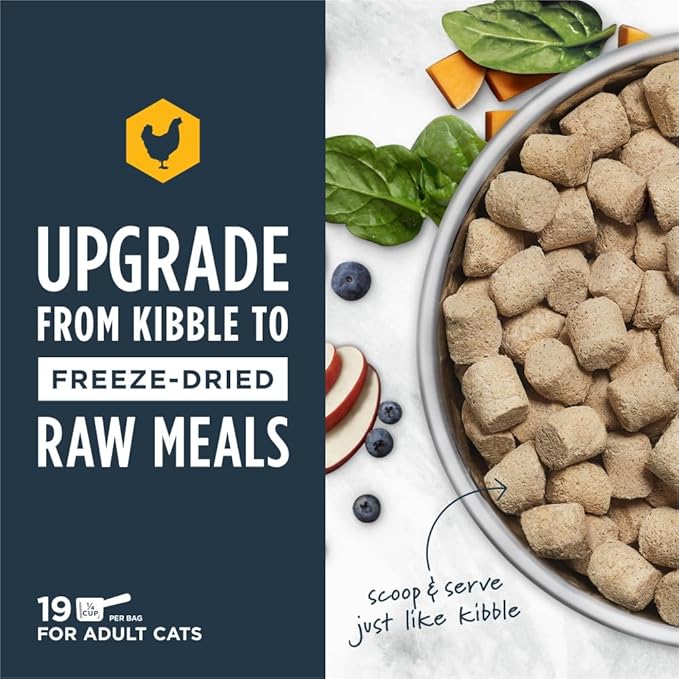 Instinct Raw Meals Freeze-Dried Chicken Cat Food, 9.5 oz. Bag