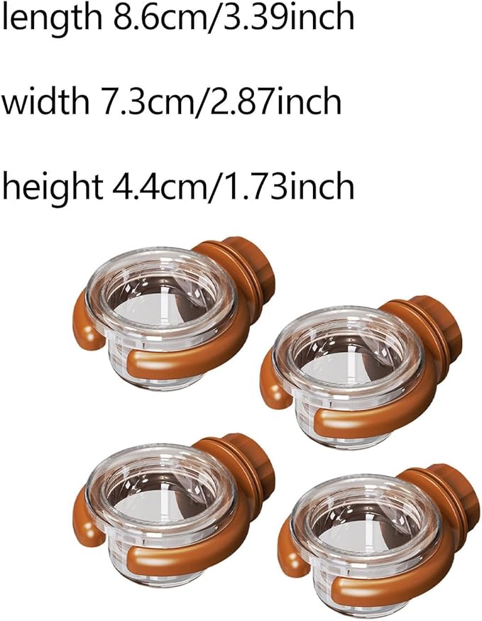 4 Pieces Bird Water Dispenser Garden Decor for Outside Gifts Food Dish Accessories, Brown