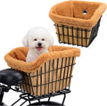 2 Pcs Dog Bicycle Basket Liner Pets Bike Basket Cover Soft and Warm with Durable Canvas Outside Ideal Gift for Pet Lover Easy to Install Comfort Padded Bike Baskets Liner for Dog Carrier