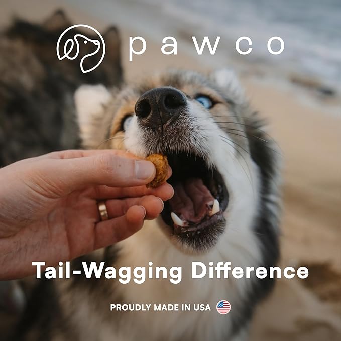 Pawco Dog Treats, Hip & Joint – Supports Mobility in Senior & Active Dogs – Crunchy Dog Cookies with Omega-3 & DHA, Peanut Butter & Apple – Functional & Healthy Rewards for Dogs – Magic Cookie – 8.8oz