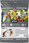 Hari Tropimix Bird Food for Cockatiels and Lovebirds, Hagen Parrot Food with Seeds, Fruit, Vegetables, Vitamins & Amino Acids, 8 Pound (Pack of 1)