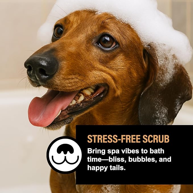 Dog Shampoo for Sensitive Skin - Gentle Natural Dog Wash for Odor Control - Oatmeal Shampoo for All Dogs & Puppies - 8fl oz (Oatmeal Honey)