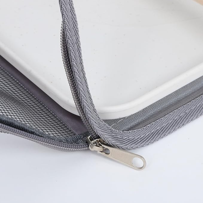 YARNOW Portable Bird Travel Cage Carrier with Wooden Perch, Small Gray Lightweight Outing Bag for Parrots and Lizards, Portable Pet Transport Cage for Vet Visits and Outdoor Trips