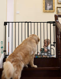 Babelio Removable & No Bottom Bar Baby Gate, 29-43" Hardware Mounted (Drill Needed)| Wide Walk-Thru| Auto-Close Safety Dog/Pet Gate for Stairs & Doorways (Black, 29-43" W, 30" H)