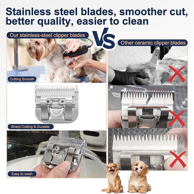 40# Clipper Blades Pet Grooming Clipper Replacement Blades Detachable Blade Compatible with andis/wahl/Oster Dog Clippers