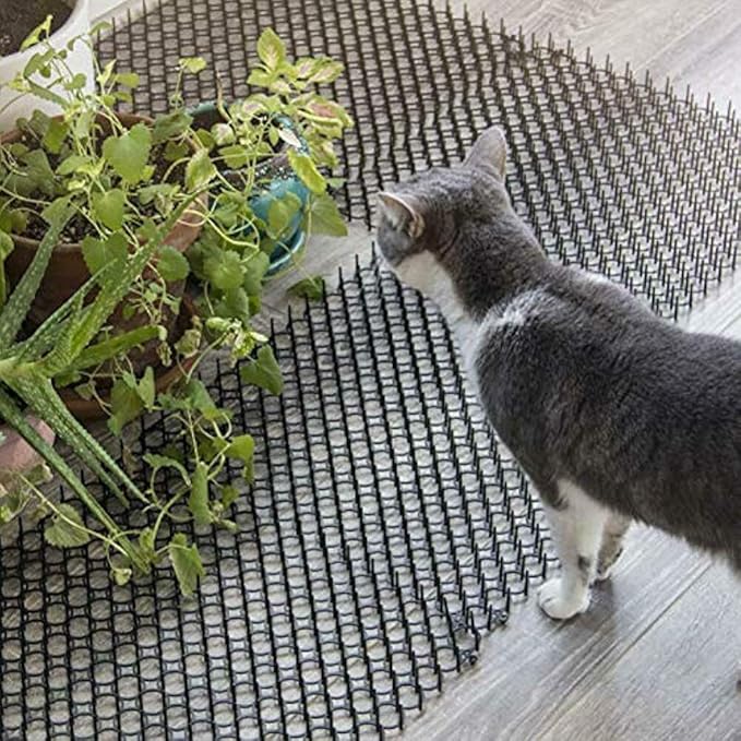 Cat Anti-Digging Pad, 13x49cm Cat Scat Mat Stopper for Home (Black)