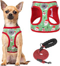 BEAUTYZOO Step in Dog Harness and Leash Set,Reflective Dog Harness No Pull No Choke Puppy Harness for Small Medium Large Dogs Cats,Soft Padded Mesh Vest Harnesses for Girl and Boy Pets,Christmas S