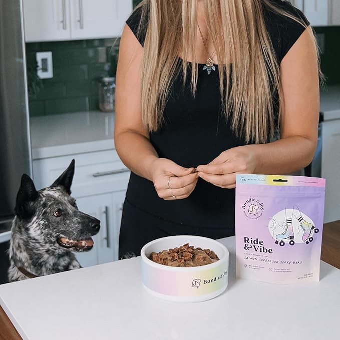 Bundle x Joy Ride & Vibe Salmon Jerky for Dogs - 2 Lbs Bag, Natural Superfood - Corn, Poultry, Soy & Grain Free Salmon Dog Treats Made in USA Only