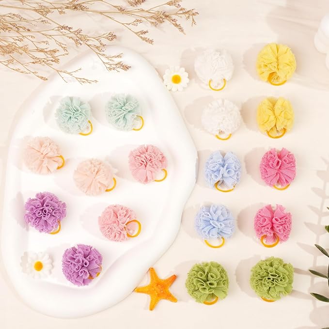Yxiang Small Dog Ball Bows with Rubber Bands Hair Bows Pet Hair Accessories for Dog Yorkies Poodle and Cat Grooming