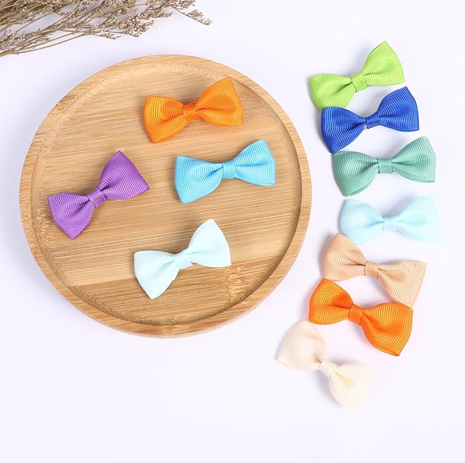 60PCS 2Inch Puppy Dog Bows with Clips,Small Handmade Hair Accessories Bow Pet Puppy for Doggies Cat Kitten Rabbit Grooming Accessories (BlueStyle A-60pcs)