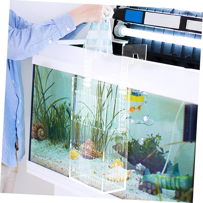 BESPORTBLE Acrylic Fish Breeding Box for Betta Fish Tank Mini Isolated Hatchery Divider for Shrimp and Fry Hanging Aquarium Nursery Planting Holes