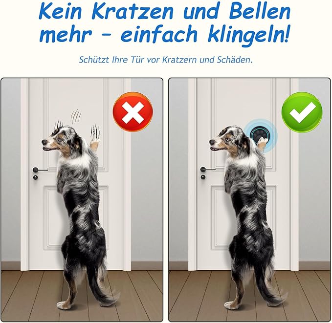 Soft Ring Blk Dog Bells to Go Outside - Wireless Dog Door Bell with 1000ft Range, 60 Melodies, LED, Waterproof Potty Training Bell for Dogs - Dog Door Bells for Potty Training(1 Bell & 1 Receiver)