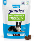 Vetnique Glandex Daily Probiotics for Dogs with Prebiotics to Support Gut Health with Fiber and Digestive Enzymes, Dog Probiotic Chews or Powders (30ct Chews, Bacon Chews)
