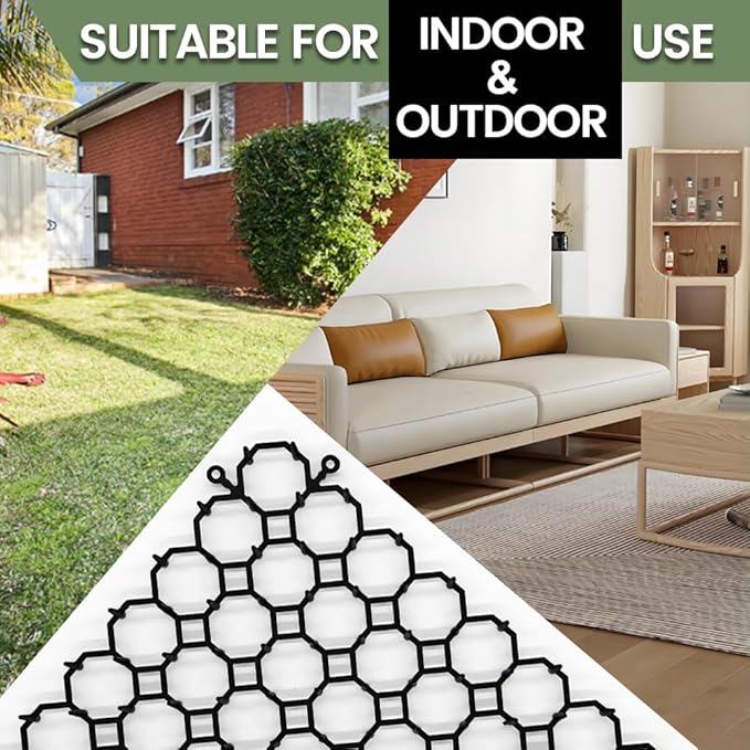 12 Pack Cat Training Spike Mat, 16 x 12 Inch Plastic Scat Mat for Indoor & Outdoor Use, Pet Furniture & Plant Protection for Sofa, Countertop and Garden