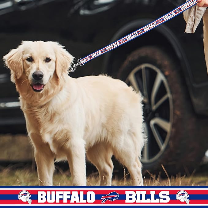 NFL PET Leash Buffalo Bills Dog Leash, Large Football Team Leash for Dogs & Cats. A Shiny & Colorful Cat Leash & Dog Leash Licensed by The NFL