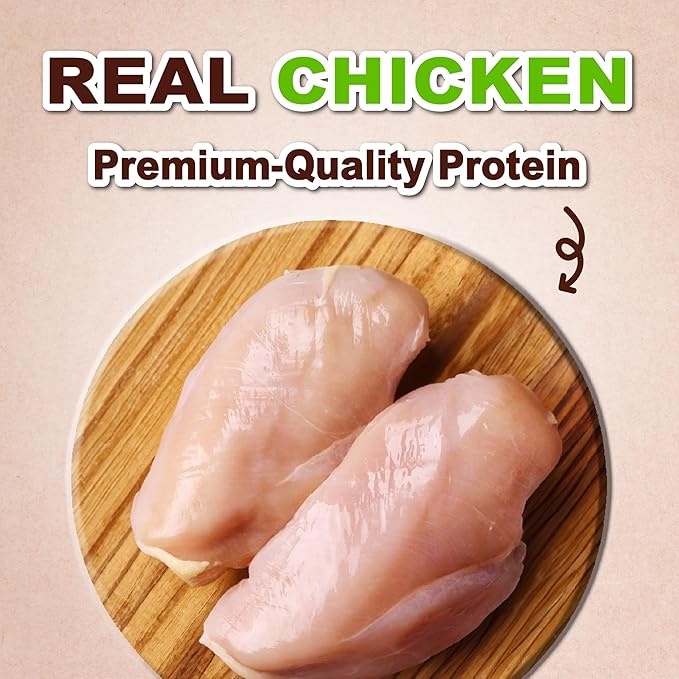 A Freschi srl Soft Chicken Dog Treats, All Natural, High-Protein, Healthy & Easily Digestible, Grain-Free Puppy Chews, Human Grade Training & Rewards Dog Snacks, Jerky Cuts, 16 oz Pack