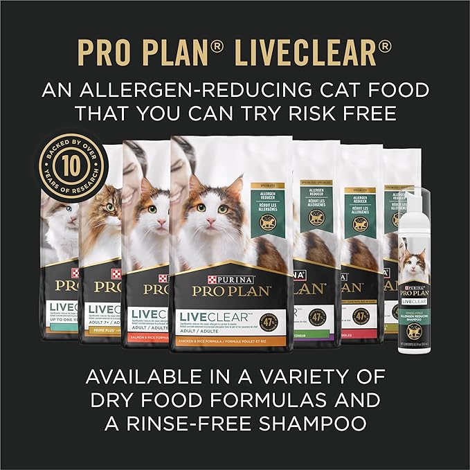Purina Pro Plan LiveClear Cat Allergen Reducing Adult Dry Cat Food With Salmon and Rice