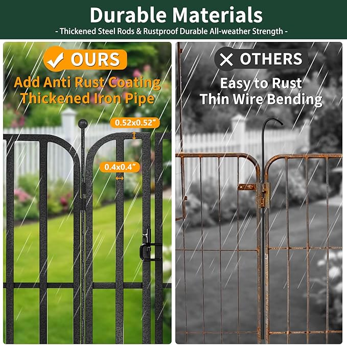 Metal Dog Playpen 40" 16 Panels with 2 Doors for Medium Large Dogs, Indoor Outdoor Exercise Pen for Yard RV Camping, Thickened Steel Tube, Gravity Lock & Ball Head Iron Rods