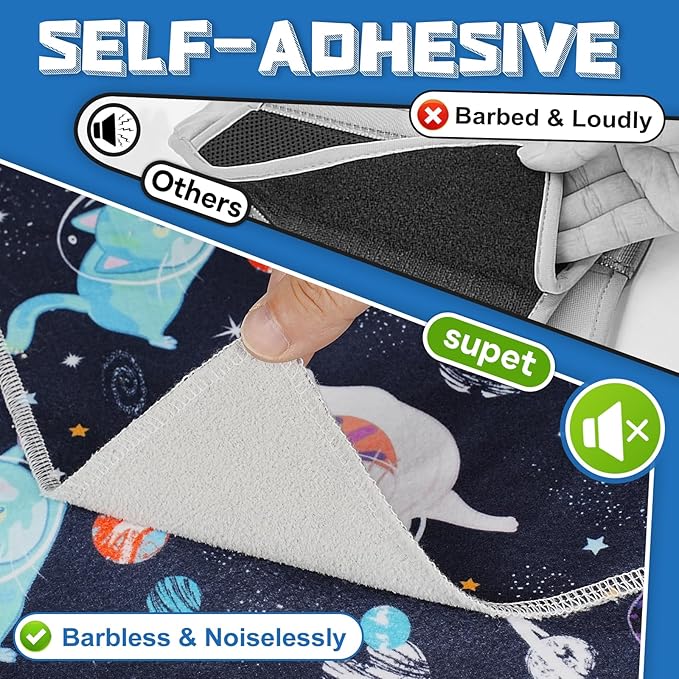 Supet Cat Grooming Wrap for Cutting Nails, 2026 Self-Adherent Cat Wrap, Anti-Escape Calming Cat Swaddle Wrap for Medicine, Nail Clipping, Teeth Brushing, Ear Cleaning (Space, L)