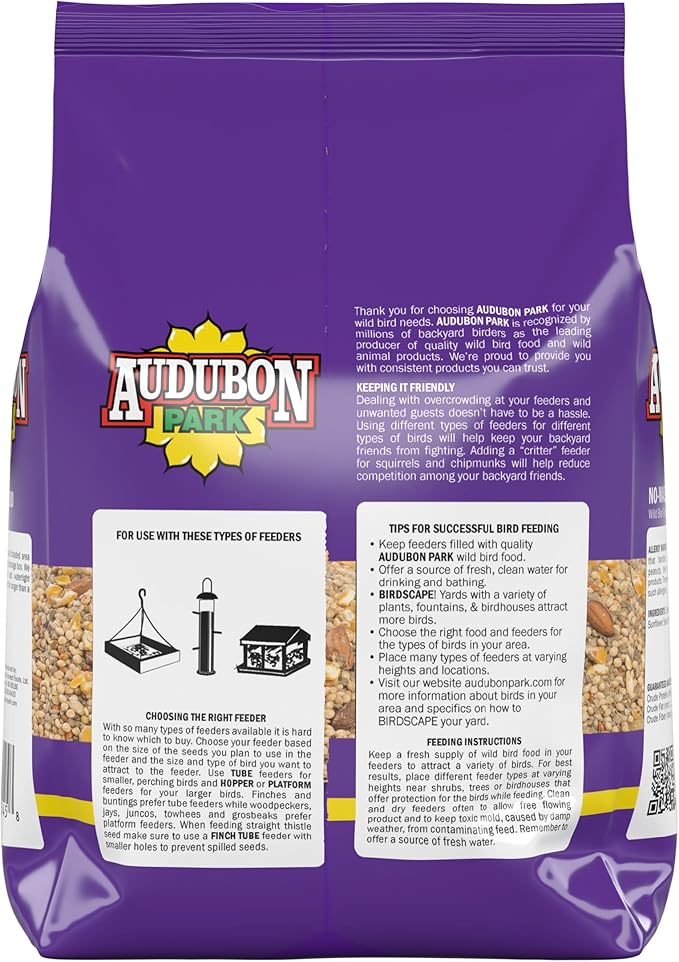Audubon Park 12228 No-Waste Blend Wild Bird Food, 5-Pound