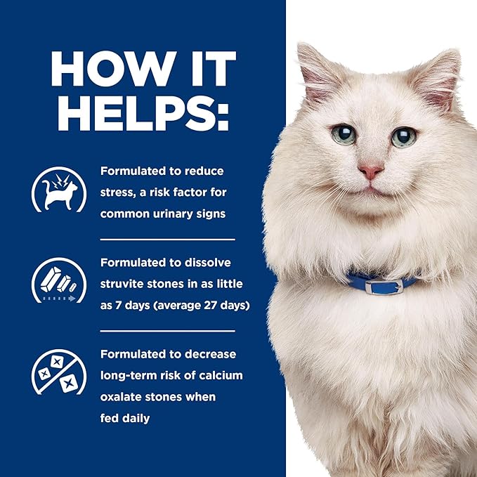 Hill's Prescription Diet c/d Multicare Stress Urinary Care with Chicken Dry Cat Food, Veterinary Diet, 17.6 lb. Bag