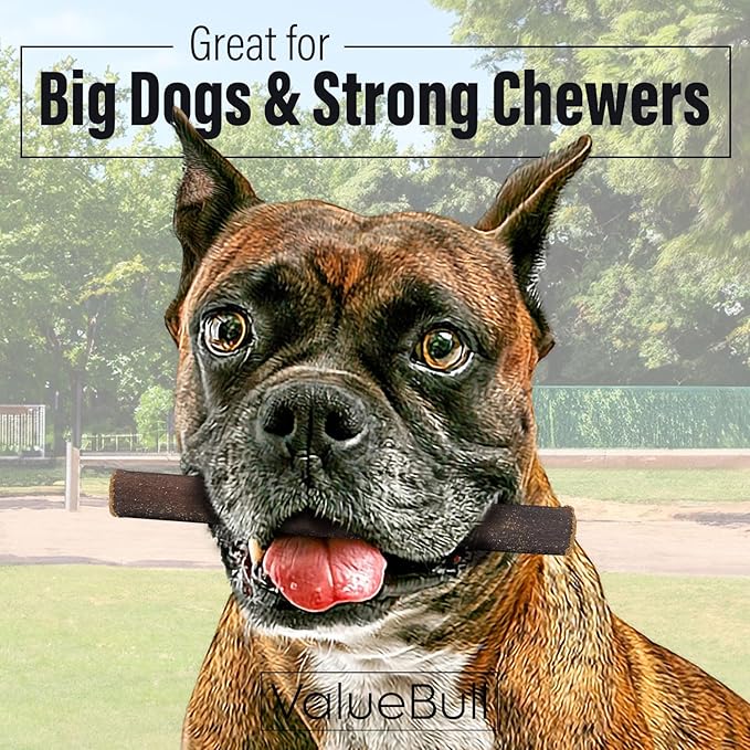 ValueBull Collagen Sticks for Dogs, 6 Inch Thick Chews, Natural Long-Lasting Dog Treats, 50 Count - Supports Joints, Skin & Coat with Chondroitin & Glucosamine