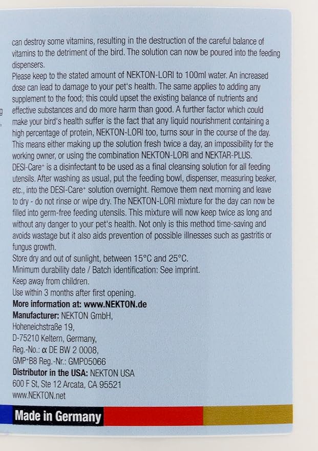 Nekton Lori Complete Lory Bird Diet, 3000gm