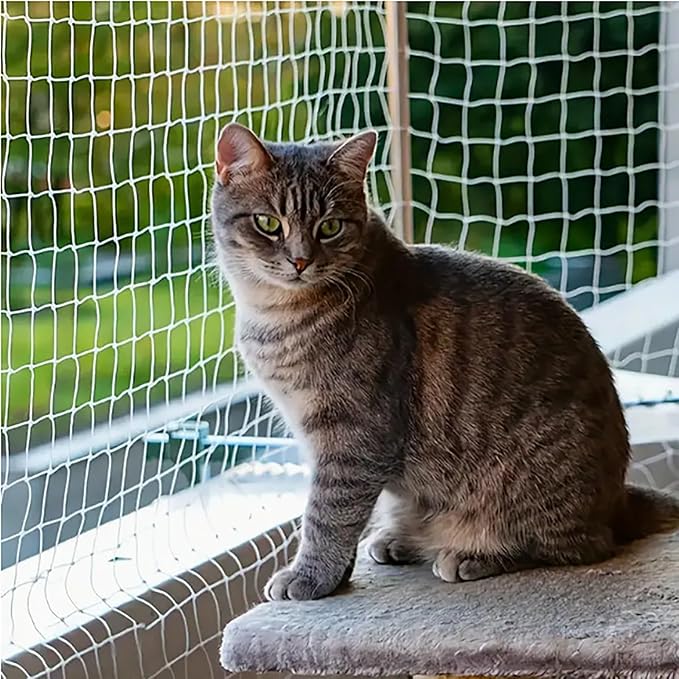 Cat Escape Proof Net - Heavy Duty Polyethylene Wire Mesh for Windows, Balcony & Outdoor Enclosures(8 * 3m)