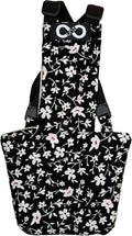 Chicken Diapers Duck Diaper Diaperalls for Hens, Roosters, Ducks, Ducklings - Reusable, Adjustable by Uni Infinity (Black Floral, Duck Medium, 1, Count)