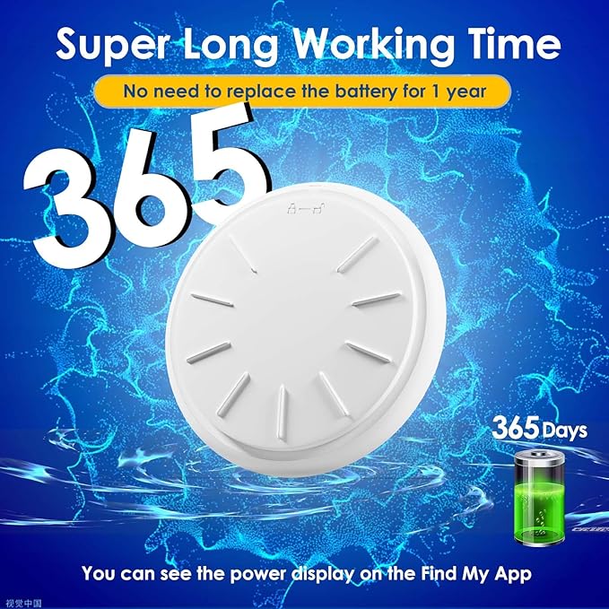 GPS Tracker for Cats, Cat Tracker, Cat GPS Tracker Compatible with Apple Find My App (Only iOS), No Monthly Fee or Subscription (White Tracker, Pink Cat Collar)