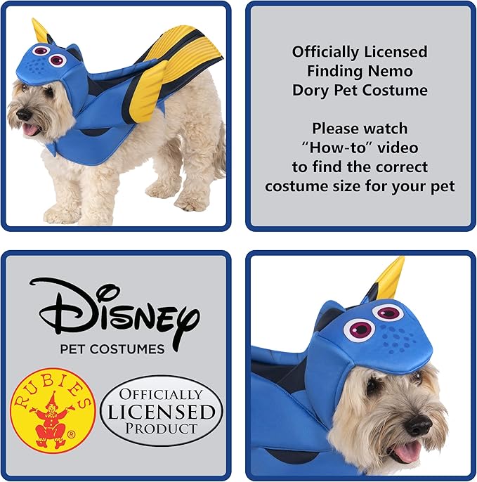 Rubies Disney Finding Nemo: Dory Pet Costume for For Dogs or Cats, XL