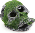 AQUA KT Aquarium Landscape Head Skeleton Skull Rock Fish Hiding Place Cichlid Cave for Gold Betta Fish Tank Decoration Freshwater or Marine Aquariums