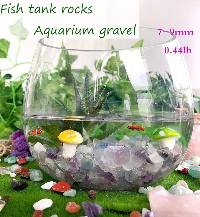 Red Jasper Aquarium Gravel Rocks Natural Tumbled Healing Crystal Chips Bulk Gemstones Tumbled Crushed Stones for Fountain Vase Filler Planters Decorative Fish Tank Potted Reiki Energy Balancing 0.44lb