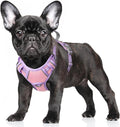 BARKBAY No Pull Dog Harness Large Reflective Dog Harness with Front Clip and Easy Control Handle for Walking Training Running with ID tag Pocket(Baby Pink & Violet Purple,S)