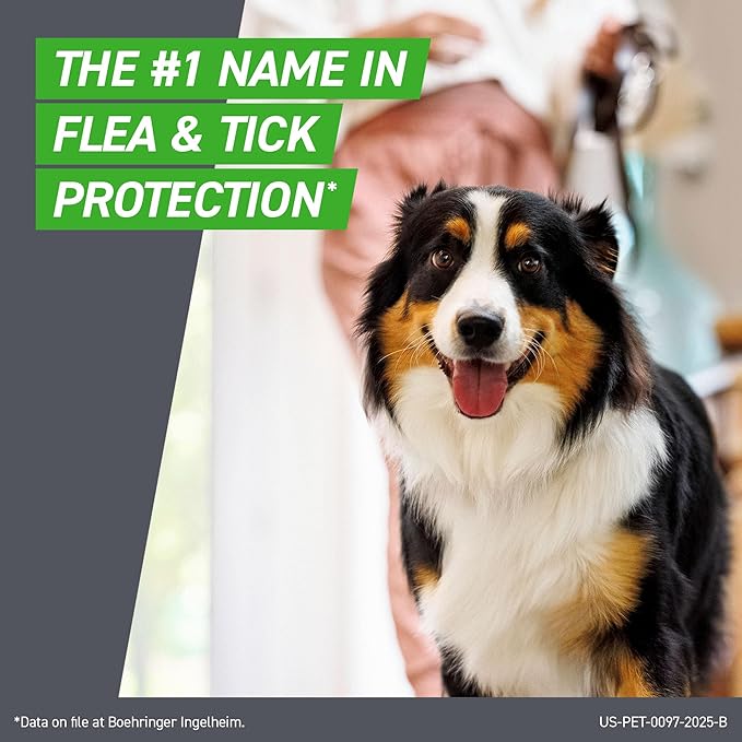 Frontline Plus for Dogs Large Dog (45 to 88 pounds) Flea and Tick Treatment, 6 Doses