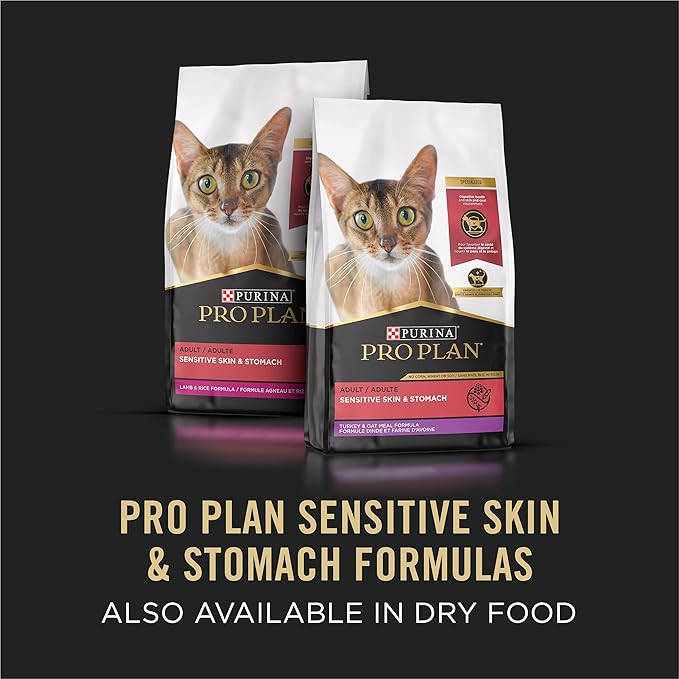 Purina Pro Plan Sensitive Skin and Sensitive Stomach Cat Food Wet Pate,Grain Free Chicken Entree - 3 oz. Cans,(Pack of 48)