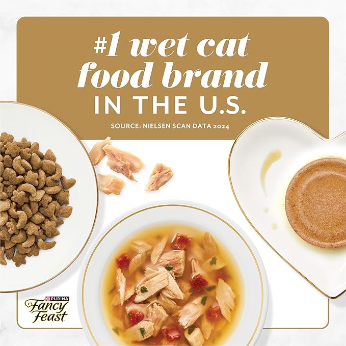 Purina Fancy Feast Savory Centers With Chicken Wet Cat Food Pate with Gourmet Gravy Center - (Pack of 24) 3 oz. Cans