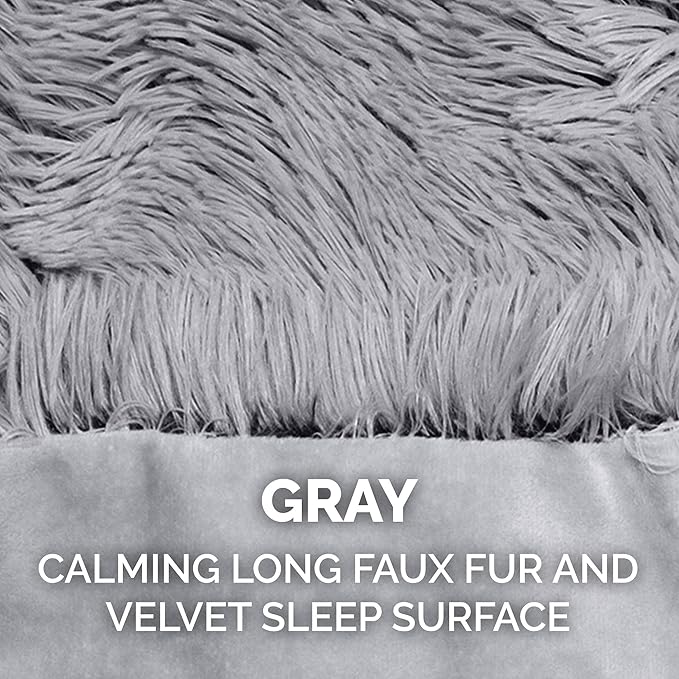 FurHaven Waterproof Throw Blanket For Dogs & Indoor Cats, Reversible Protective Pet Blanket, Extra Large, Long Faux Fur & Velvet, Gray