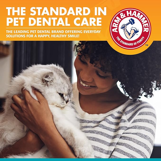 Arm & Hammer Fresh Breath Dental Kit for Kittens | Cat Toothbrush and Toothpaste with Baking Soda | Cat Oral Care, Cat Dental Kit for Kittens in Tuna Flavor & Fresh Mint Scent, 3-Piece Kit | 72 Pack