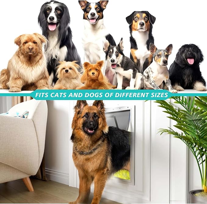 2PACK Extra Large Dog Door Replacement Flaps with Screws - Pet Door Replacement Flap Compatible with Petsafe Freedom Doggie Doors Replacement Flaps PAC11-11040 13 1/8" X 24 7/8", Flexible, No Warped