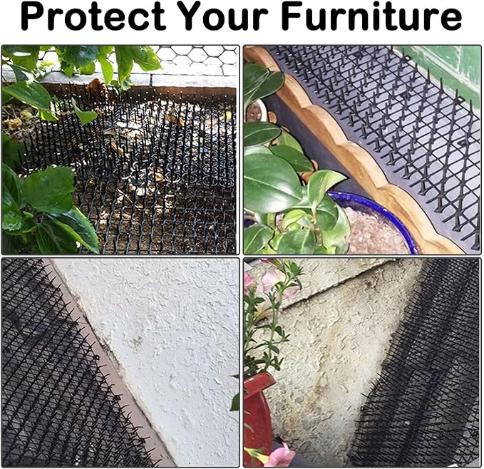 Fhiny 13.4"×16.5" Cat Deterrent Mat,12 Pack Cat Scat Mat with Spike Cat Repellent for Kitten Coverage Digging Deterrent Training Network for Animals (12 Pack/13.4"×16.5")