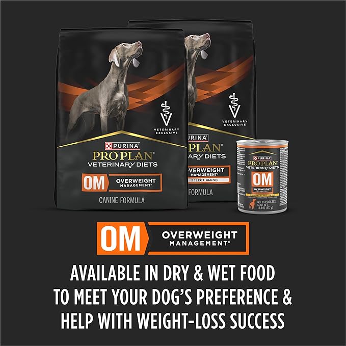 Purina Pro Plan Veterinary Diets OM Overweight Management Canine Formula Dog Food Wet Formula - (Pack of 12) 13.3 oz. Cans