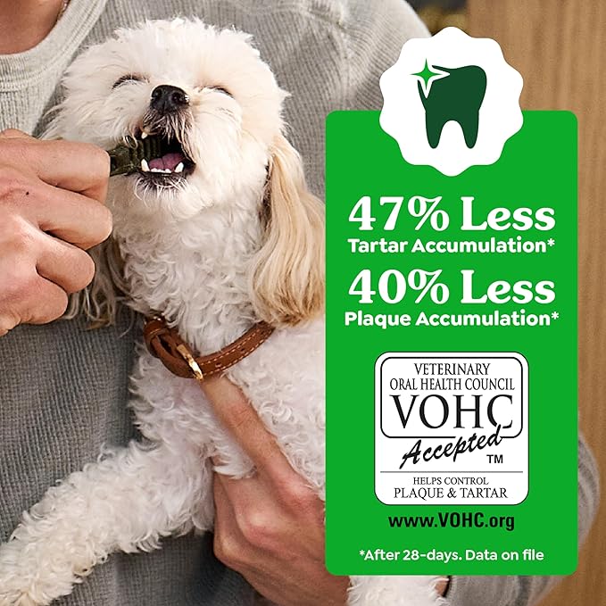 Greenies Veterinarian-Recommended Adult Natural Dental Dog Treats Large Size, Original Flavor, (4) 12 ct Packs (48 Treats Total)