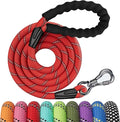 NTR 8FT Heavy Duty Dog Leash, Green Rope with Swivel Lockable Hook and Comfortable Padded Handle, Cat & Puppy Leash for Small to Large Dogs - Training, Playing, Camping, or Backyard