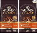 Wellness CORE RawRev Grain-Free Dry Dog Food, Natural Ingredients, Made in USA with Real Freeze-Dried Meat (Adult, Turkey, 4 lbs) (Pack of 2)