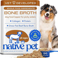 Native Pet Bone Broth for Dogs and Cats - Made with Real Beef Bone Broth, Dog Food Toppers for Picky Eaters - Provides Extra Hydration & Nutrition for Joint Strength, Immunity & Heart Health-96 Scoops
