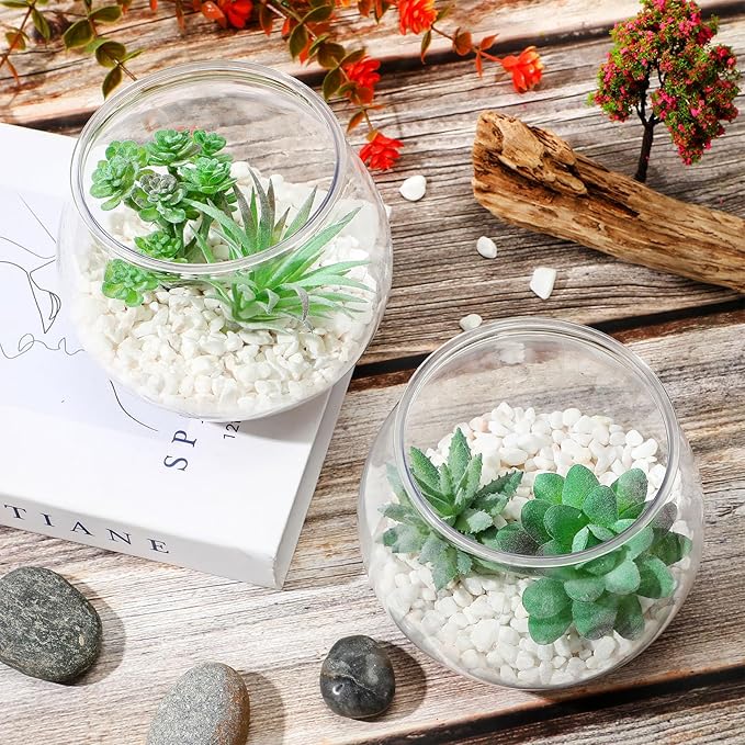 4 Pcs Plastic Fish Bowls for Centerpieces 27 oz Clear Fish Bowl for Drinks Unbreakable Heavy Duty Round Vase for Table Centerpieces Wedding Event Home Decor