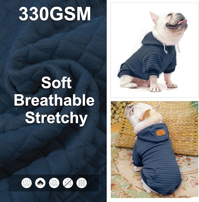 BEAUTYZOO Dog Sweaters for Extra Large Dogs Girl Boy, XXXL Dog Hoodie with Pocket & Leash Hole, Soft Warm Waffle-Like Laminated Cotton Pet Clothes for Cold Weather, Doberman Great Dane Sweatshirt, 3XL