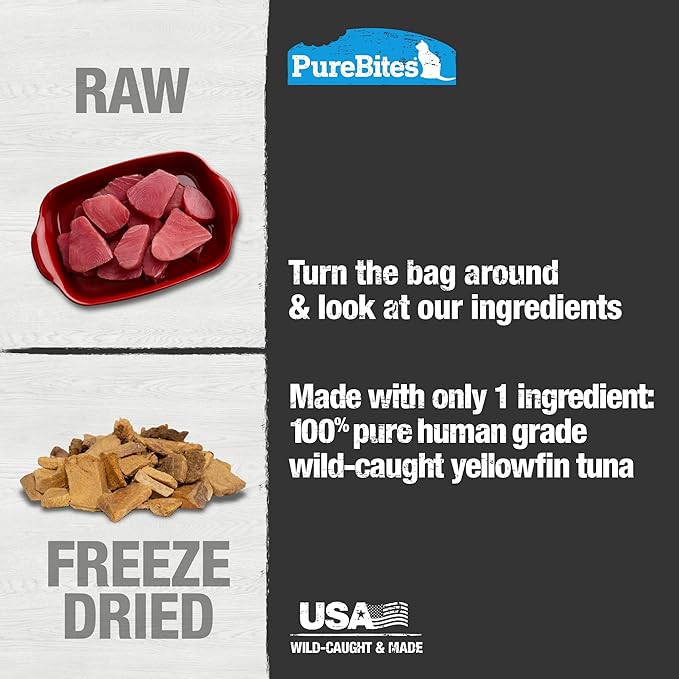 PureBites Tuna Freeze Dried Cat Treats, 1.8 oz | 52G - Super Value Size