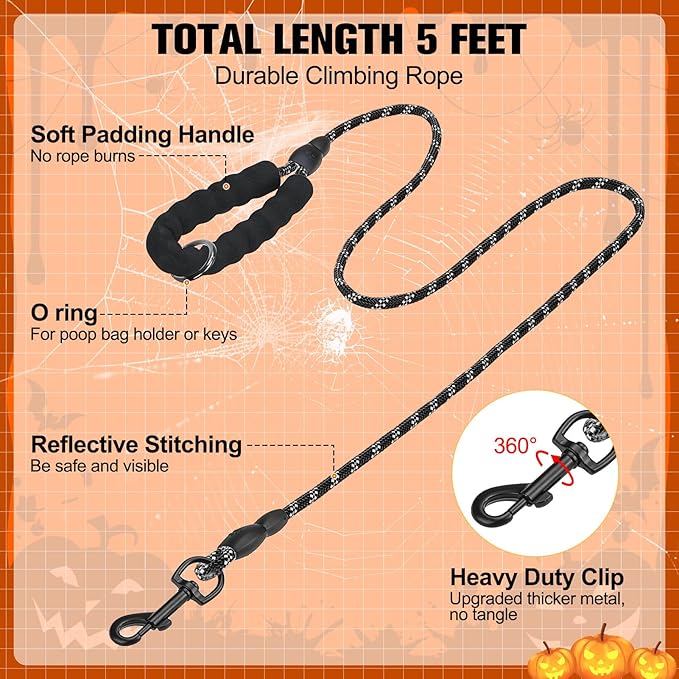 BEAUTYZOO Step in Dog Harness and Leash Set,Floral Pattern Reflective Dog Harness No Pull No Choke Puppy Harness for Small Dogs Cats,Soft Padded Mesh Vest Harnesses for Girl and Boy Pets,Halloween S